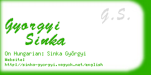 gyorgyi sinka business card